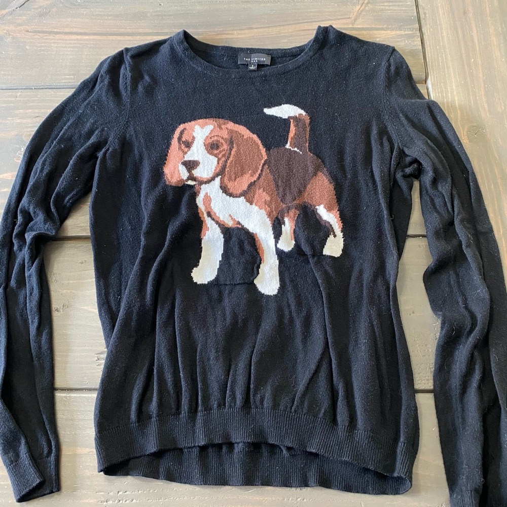 Fun Black Beagle Sweater